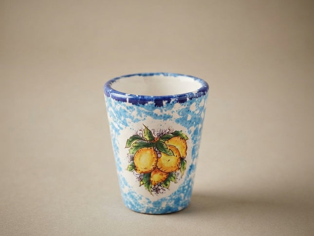 Bicchierini Limoncello in Ceramica Artigianale - Decoro Limoni