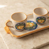 Tray Set + 2 Handcrafted Neapolitan Ceramic Cups - Lemon Decoration