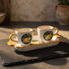 Tray Set + 2 Handcrafted Neapolitan Ceramic Cups - Lemon Decoration