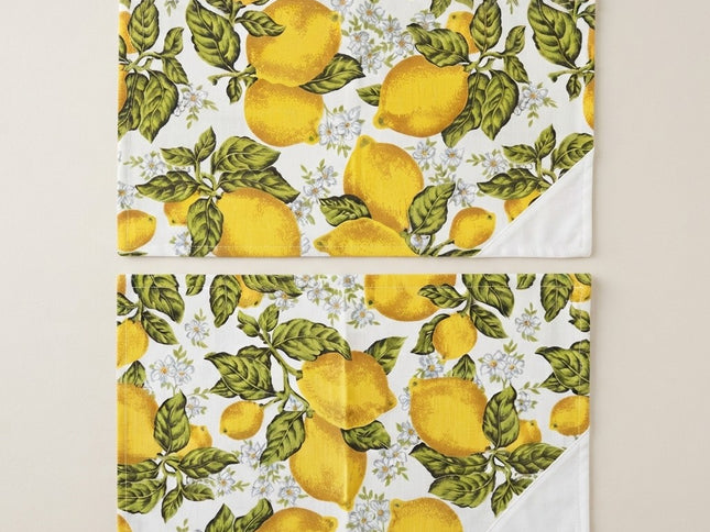 Set Tovagliette Cotone Limoni