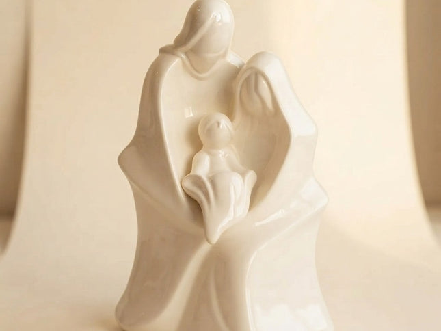 Sacra Famiglia-Statua Natività Moderna in Ceramica