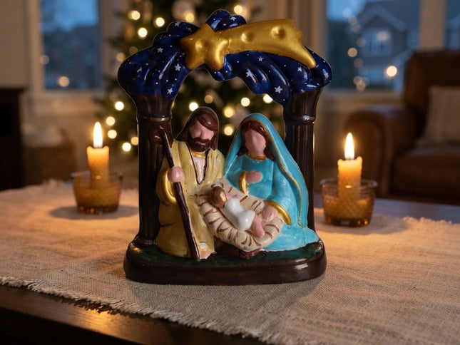 Statua Natività Ceramica Artigianale