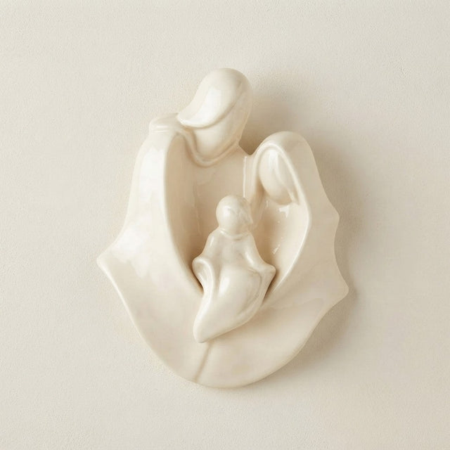 Scultura Sacra Famiglia in Ceramica