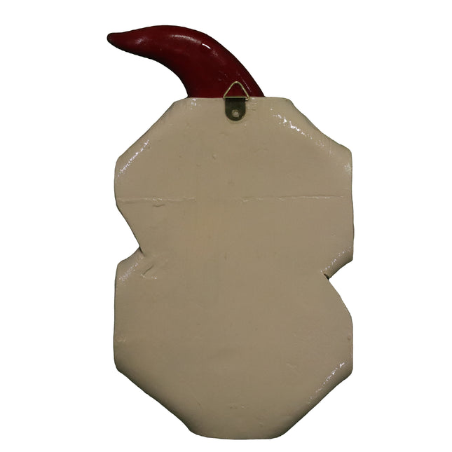 Lucky Ceramic Scroll with Pulcinella and Horn - Customizable