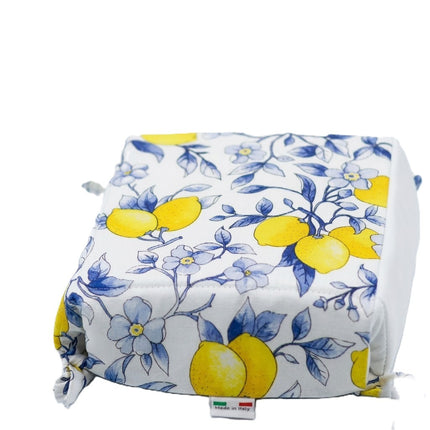 Cestino Portapane Reversibile con Limoni - Varianti Blu e Giallo