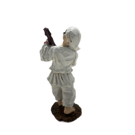 Statue di Pulcinella con Mandolino in Resina Artigianale - Tradizione Napoletana