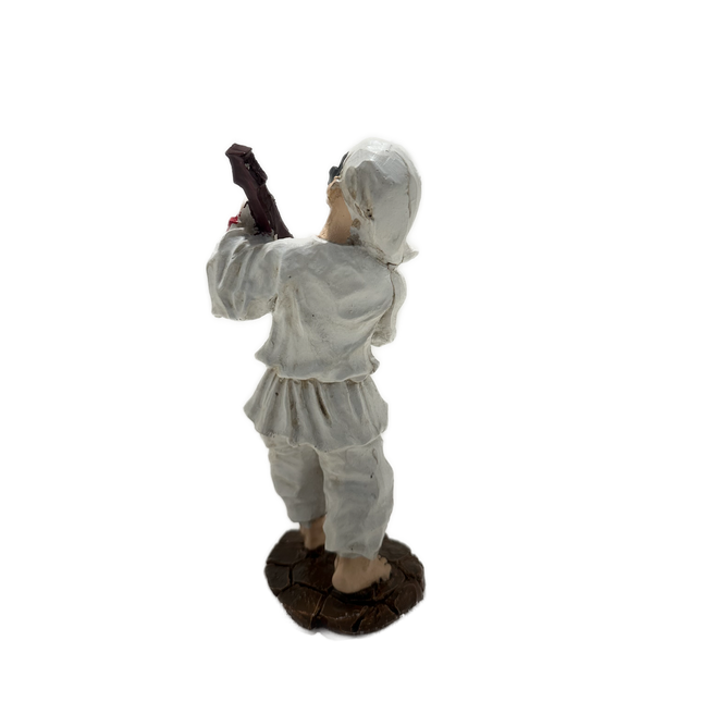 Statue di Pulcinella con Mandolino in Resina Artigianale - Tradizione Napoletana