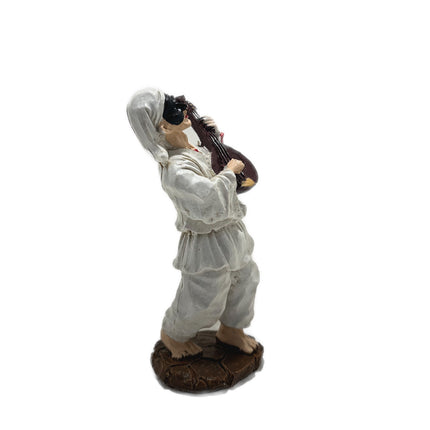 Statue di Pulcinella con Mandolino in Resina Artigianale - Tradizione Napoletana