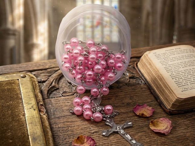 Rosario Colorato con Grani in vari colori-Corona del Rosario Classica - Accessorio Preghiera e Meditazione - Made in Italy