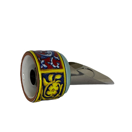 Tappo Versavino in Ceramica Dipinta a Mano - Decoro Maiolica o limoni